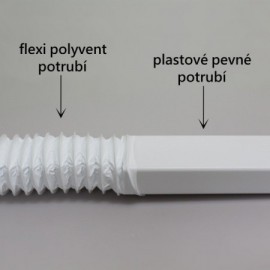 Flexi potrubí plastové čtyřhranné Polyvent - 220x90mm/0,5m