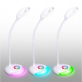 LED stolní lampička s USB napájením, stmívatelná, 5W, podsvícení 256 barev