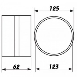 Zpětná klapka PVC pro kruhové potrubí Ø 125 mm