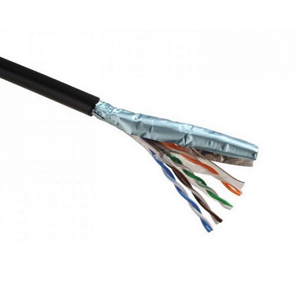 Datový internetový kabel Solarix FTP CAT 5E - venkovní černý