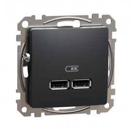 USB zásuvka SEDNA Design USB A+A nabíječka 2.1A, antracit matná