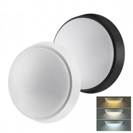 LED stropní svítidlo s nastavitelnou CCT, 22cm, 12W, 900lm, IP54, bílý a černý kryt