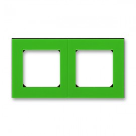 Rámeček ABB LEVIT dvojnásobný, zelená / kouřová černá