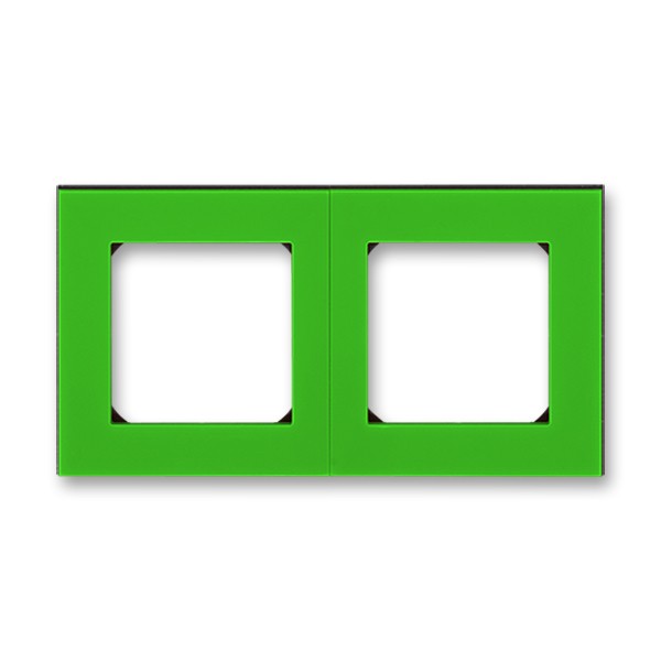 Rámeček ABB LEVIT dvojnásobný, zelená / kouřová černá