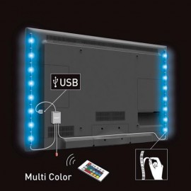 RGB LED pásek za televizi 2x50cm, USB, vypínač, dálkový ovladač