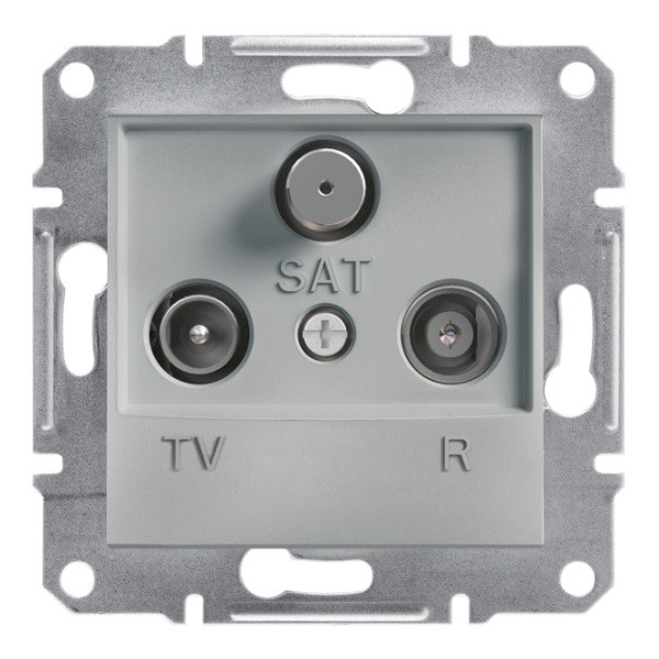 Zásuvka Asfora TV+R+SAT koncová EPH3500161, aluminium