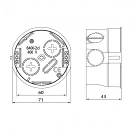 Elektroinstalační krabice pod omítku 6400-201