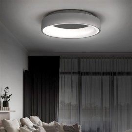 LED stmívatelné stropní svítidlo s dálkovým ovladačem TREVISO 45cm, 48W, 2880lm, šedé