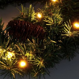 Vánoční věnec s LED řetězem, průměr 40cm, IP44