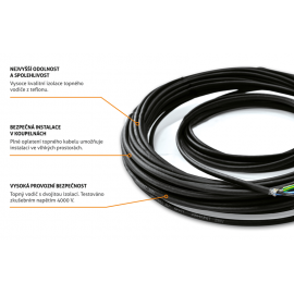 Univerzální topný kabel uniKabel 2LF 1360W, 80m