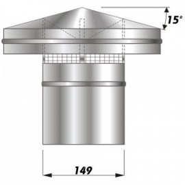 Protidešťová stříška kovová Ø 150mm