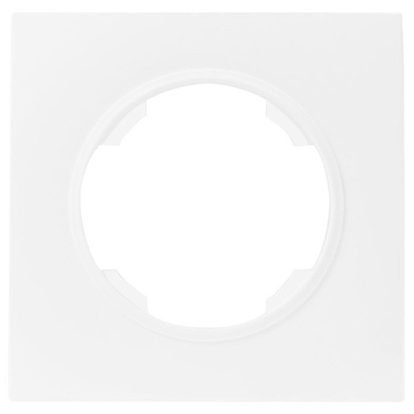 Hranatý rámeček ELHARD RONDO jednonásobný, bílý
