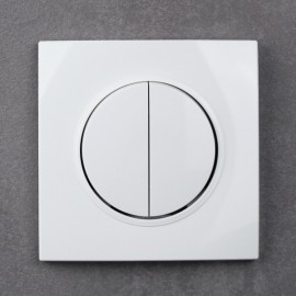 Hranatý rámeček ELHARD RONDO jednonásobný, bílý - ukázka instalace