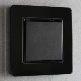 Vypínač se skleněným rámečkem ELHARD ROYAL č.6 antracit / černá