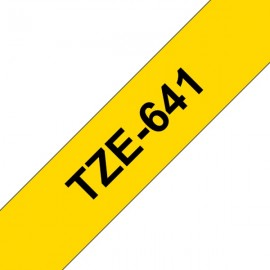 Páska do štítkovače Brother TZe-641 žlutá / černá, 18 mm