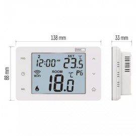 Chytrý WiFi termostat EMOS P56201 - rozměry