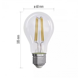 Stmívatelná LED žárovka E27 EMOS Filament A60 8.5W, 1055lm - teplá bílá
