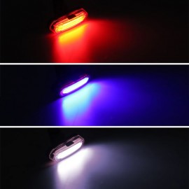LED zadní cyklo světlo 3W COB, 600mAh, 120lm, micro USB