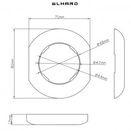 Středový rámeček RETRO KLASIK - jednonásobný, bílý