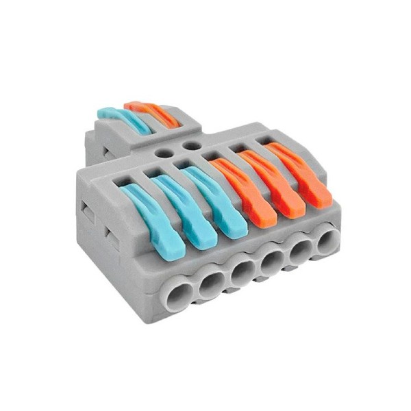 Spojovací svorka kabelová s páčkami 2-6PIN 2-6x4 mm²