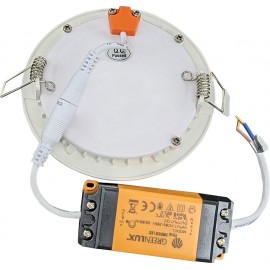 LED panel do sádrokartonu VEGA-R 12cm, 6W, 2800K, bílý