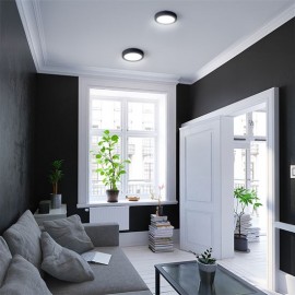 LED panel 22,5cm, 18W, 1530lm, CCT 3000-6000K, černý