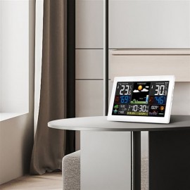 Meteostanice TE81W-XL s extra velkým barevným LCD displejem, bílá