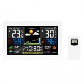 Meteostanice TE81W-XL s extra velkým barevným LCD displejem, bílá